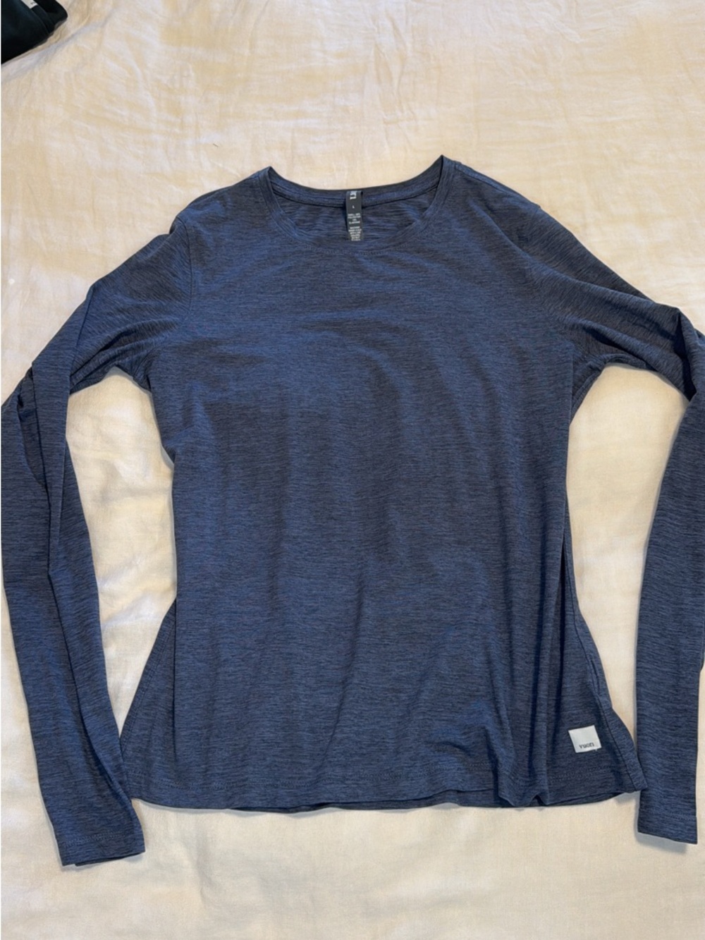Vuori Long Sleeve Crew Tee - Navy Heather